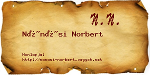 Nánási Norbert névjegykártya