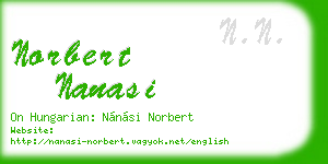norbert nanasi business card